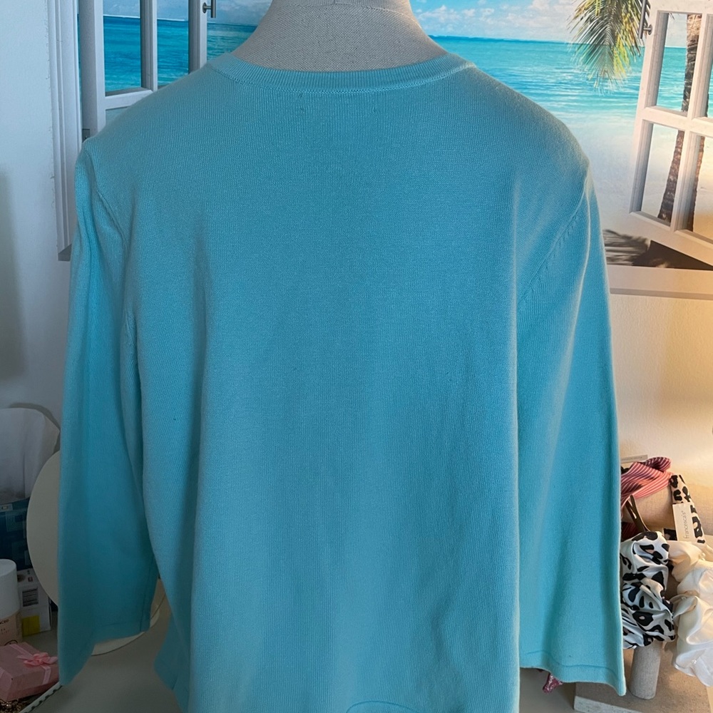 Charter Club XL little turquoise sweater! - Picture 3 of 4